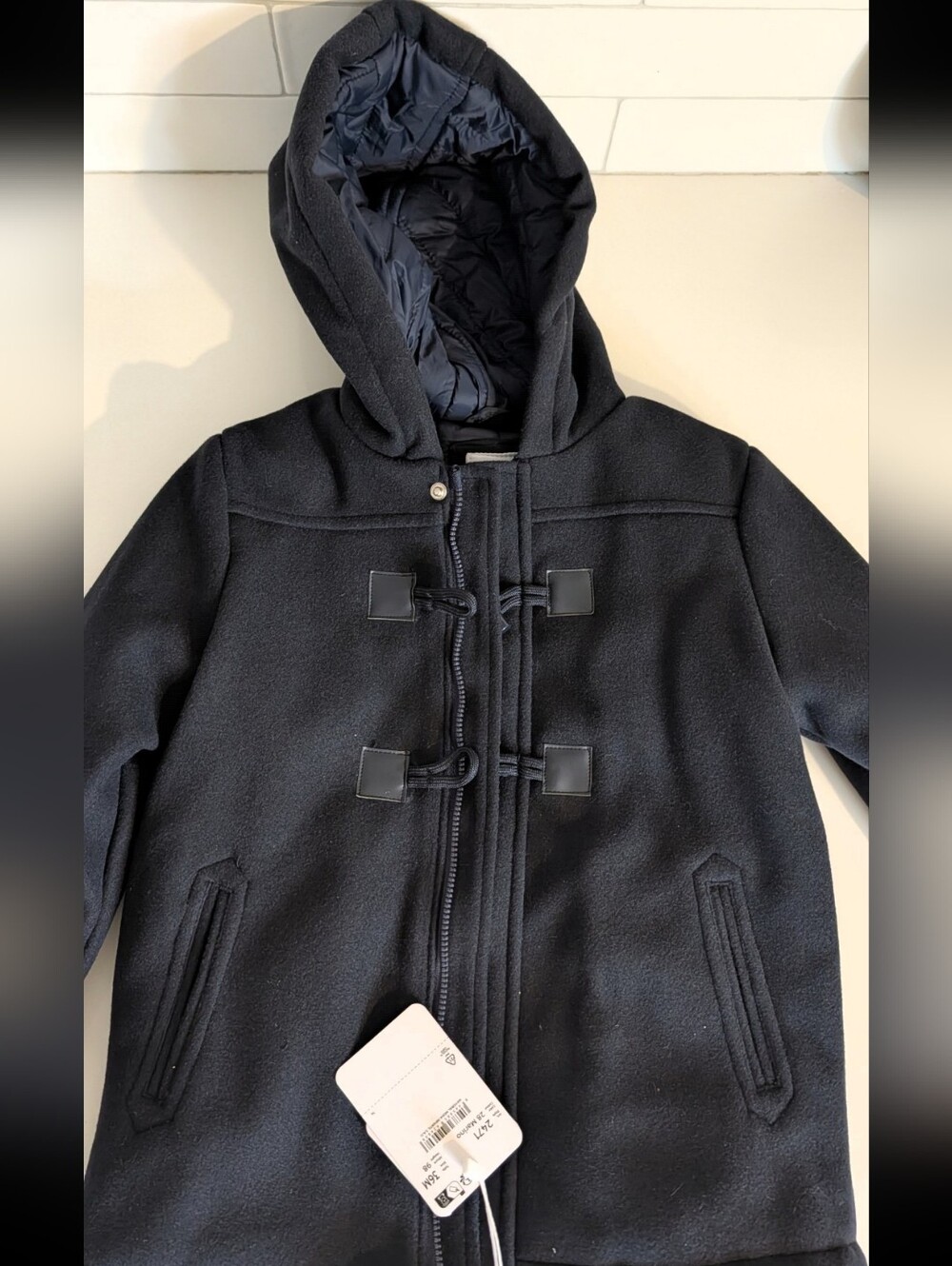 Mayoral Navy Hooded Kids Coat 36m